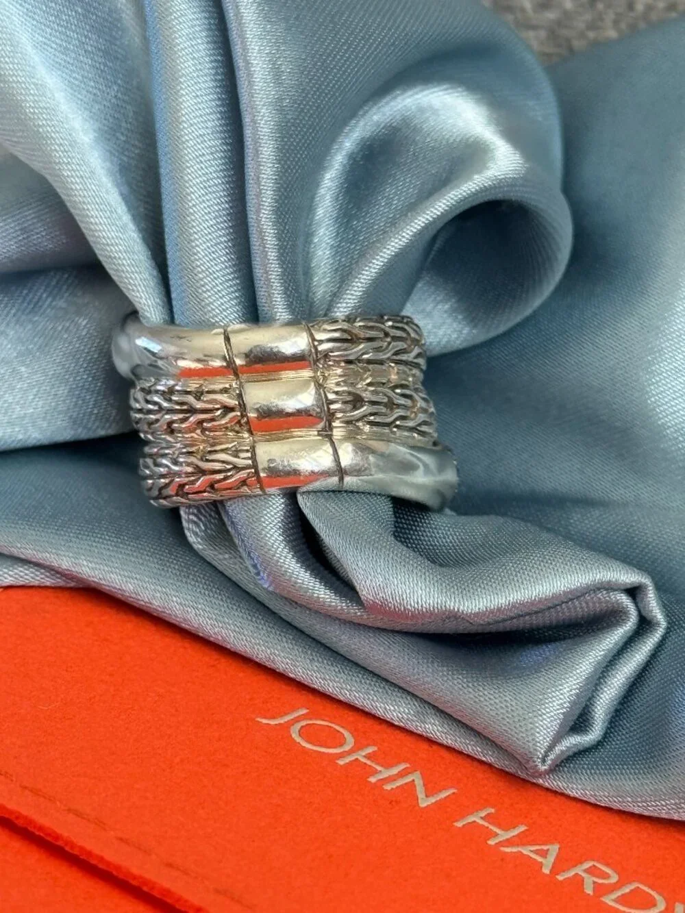 JH Essential Pavé Crossover Ring, Sterling Silver, Gemstones